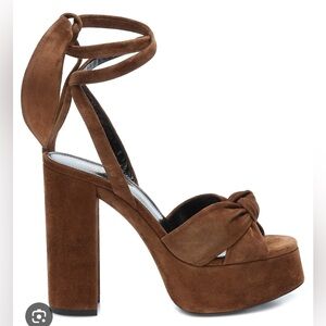 YSL Yves Saint Laurent wedge , suede heel 36.5